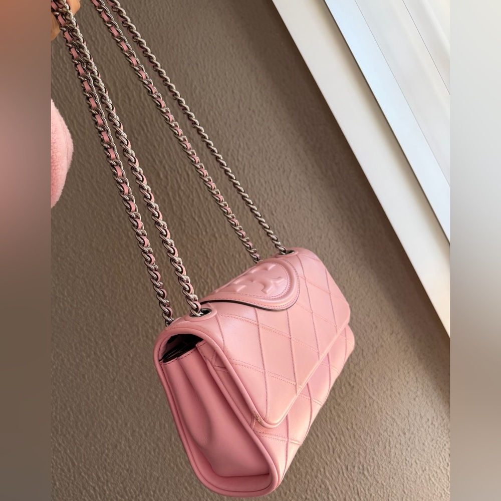 Tory Burch Pink Plie Fleming Shoulder Bag - Picture 12 of 12